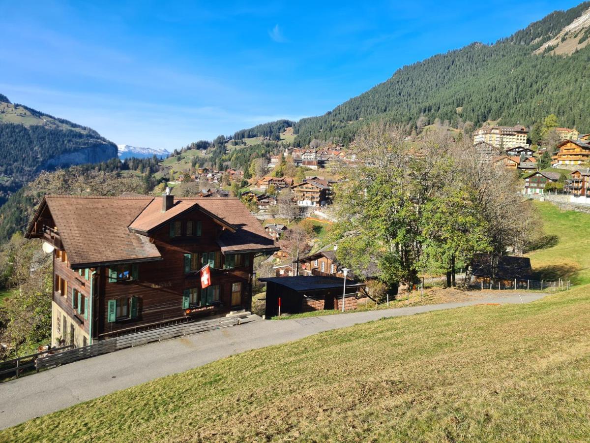 Traditional Chalet In Wengen - Top Floor Apartment Exterior photo