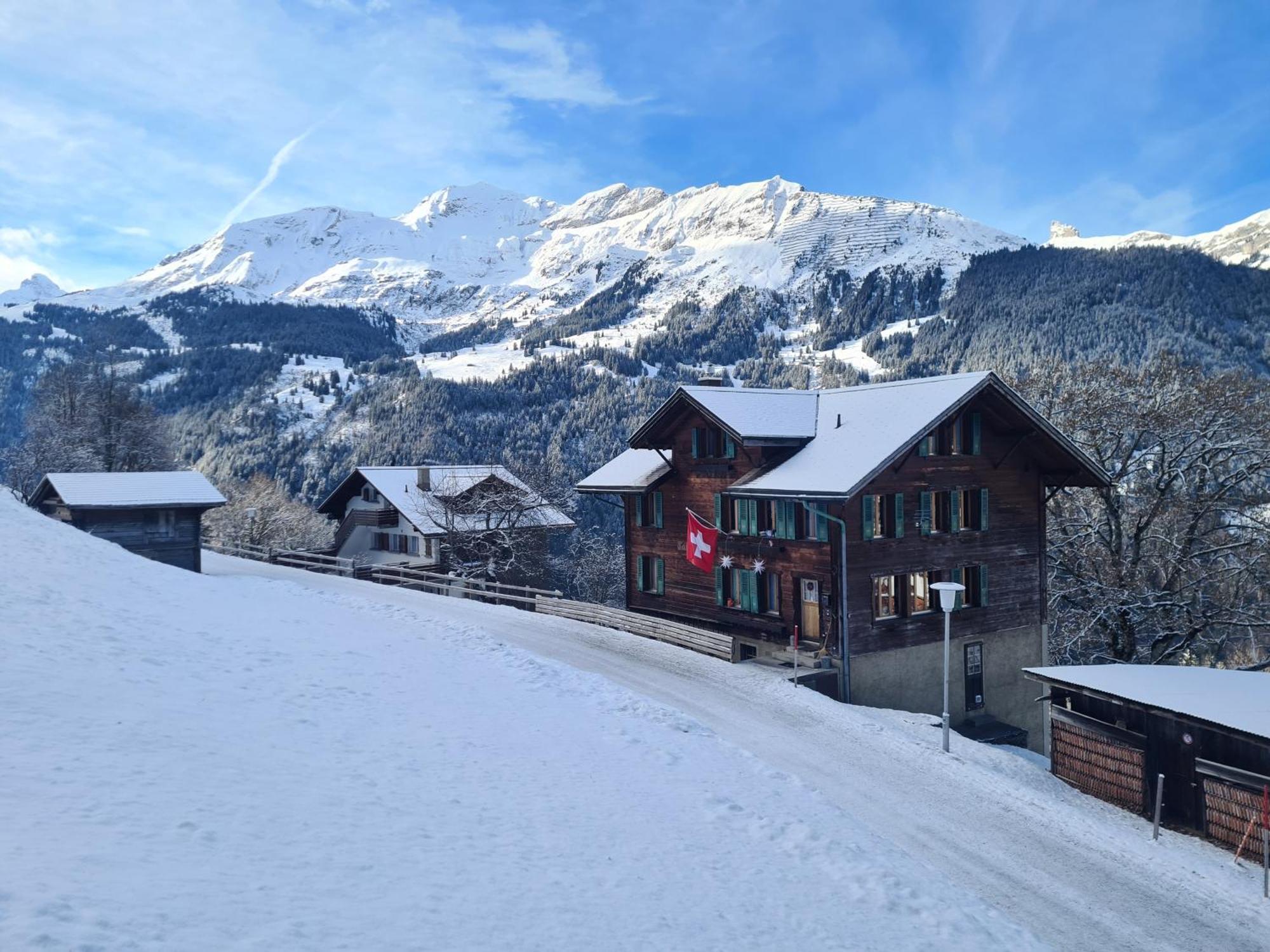 Traditional Chalet In Wengen - Top Floor Apartment Exterior photo