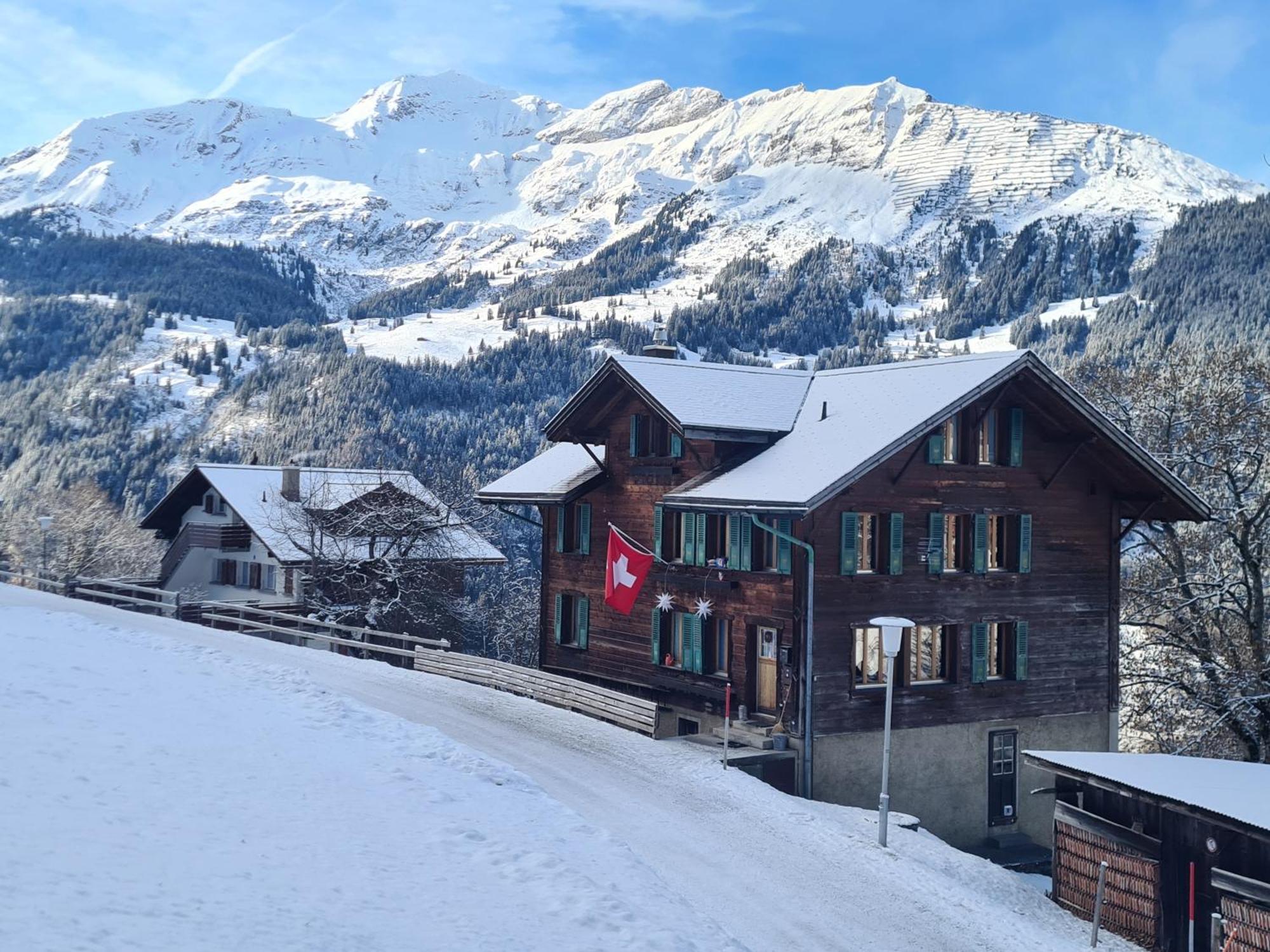 Traditional Chalet In Wengen - Top Floor Apartment Exterior photo